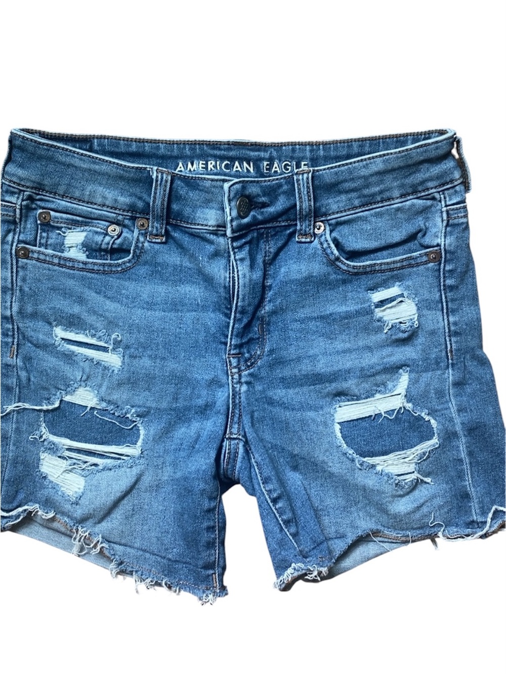 American Eagle Outfitters Women's Distressed Denim Shorts, Size 4
